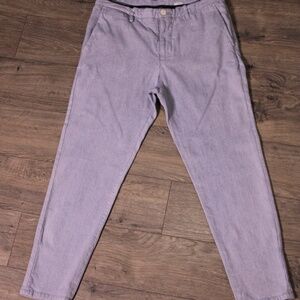0286-Zara Men’s Slim Fit Dress Pants Light Blue Gray | Size 32